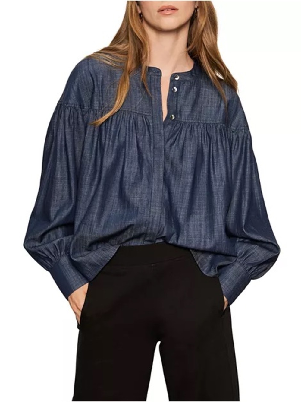 Sanctuary Personal Best Blouse in Moonshadow